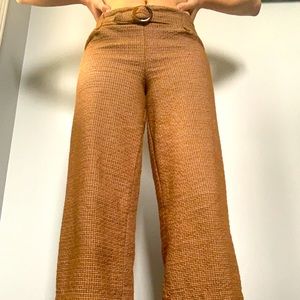 Brown cropped pants